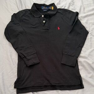 Polo by Ralph Lauren Charcoal Polo Shirt with Red Logo